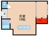ハイツＣＡＢＩＮ 1Rの間取り