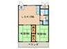 ｴﾊﾞｰ・ｸﾞﾘｰﾝ宇治弐番館(202) 2LDKの間取り