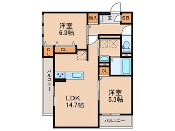 間取図 フィエルテ