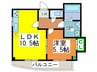 ＡＩＢ綾園 1LDKの間取り