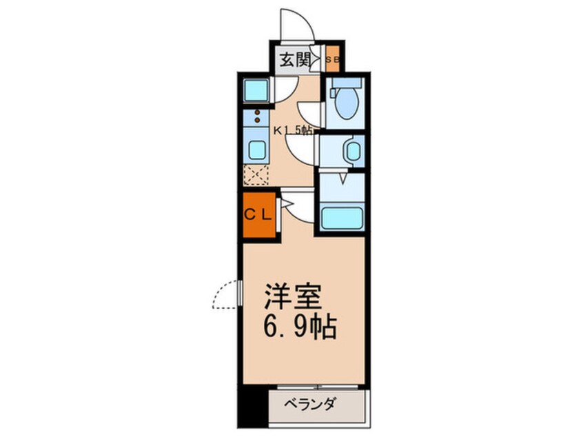 間取図 ﾌｧｰｽﾄﾚｼﾞﾃﾞﾝｽ大阪BAYSIDE(901)