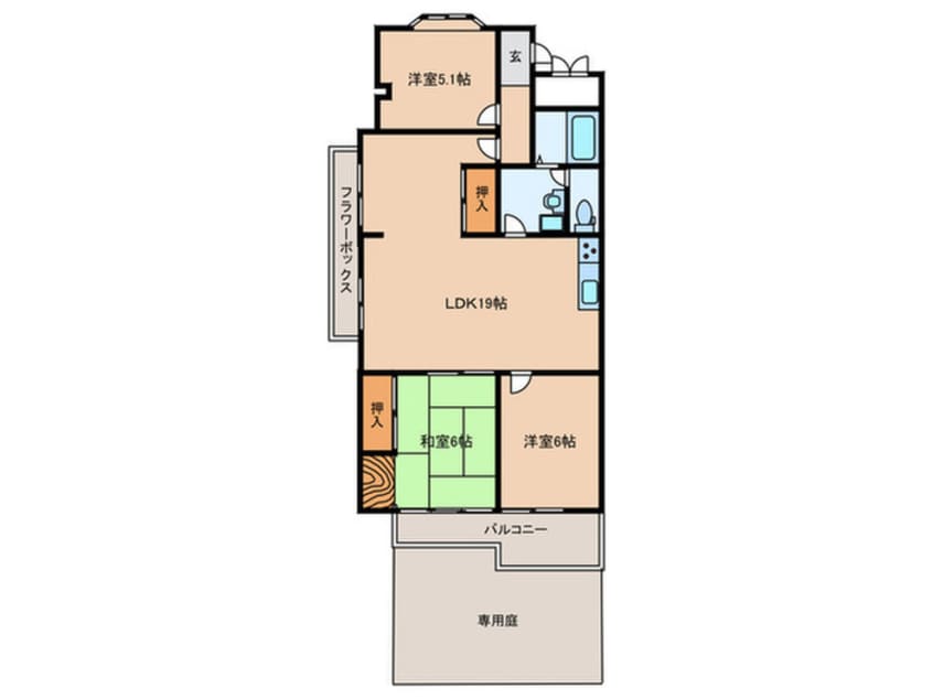 間取図 明石ハウス３号棟(110)
