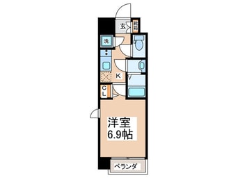 間取図 ﾌｧｰｽﾄﾚｼﾞﾃﾞﾝｽ大阪BAYSIDE(1001)