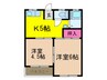 マンションつづき 2Kの間取り