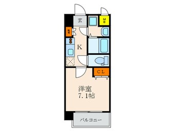 間取図 エスライズ京都河原町(601)