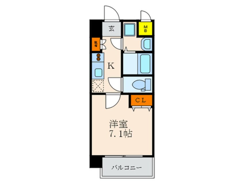 間取図 エスライズ京都河原町(601)