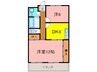 リバティ－ハイツ 2DKの間取り