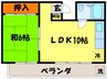 シェモア北山 1LDKの間取り