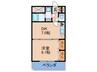 アルグラッド新福島 1DKの間取り