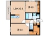サンパティーク東町 2LDKの間取り