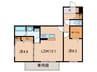 サンパティーク東町 2LDKの間取り