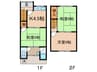 北川様貸家 3Kの間取り