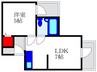 六龍苑岡町 1LDKの間取り