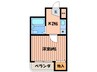 AIROSE豊中 1Kの間取り