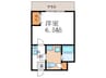 オアシス 1Kの間取り