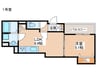 ラモーナ木田町 1LDKの間取り