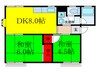 ソファレ山本 2DKの間取り