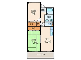 間取図 ｼﾞｪﾝﾃｨｰﾙMATSUMOTO