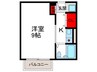 グランヴェルデ中桜塚 1Kの間取り
