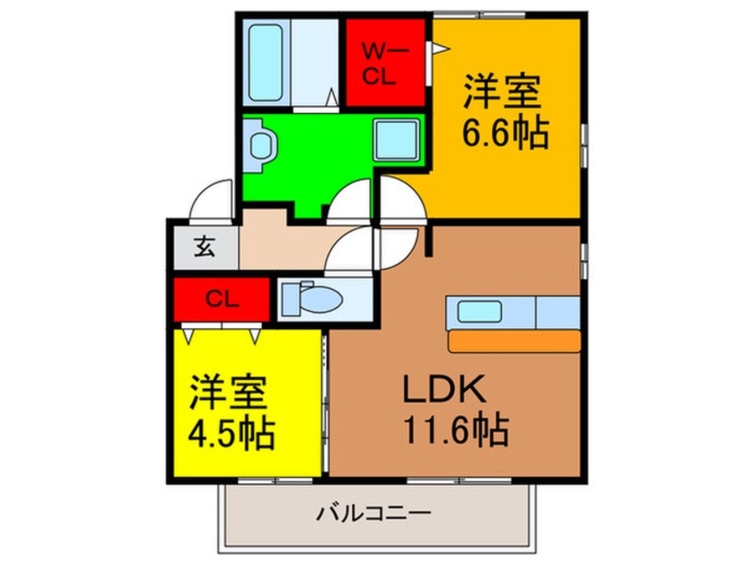 間取図 メゾン　クレール