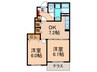 フラン・シャトン 2DKの間取り