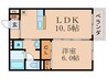 インテグラルフラッツ 1LDKの間取り