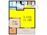 ＨＹＤＲＡＮＧＥＡ　ＣＵＢＥ 1LDKの間取り