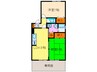 ハイカムール塔南A.B 2LDKの間取り