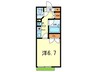 イースト夙川 1Kの間取り