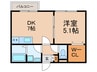 アート瑞光駅前 1DKの間取り