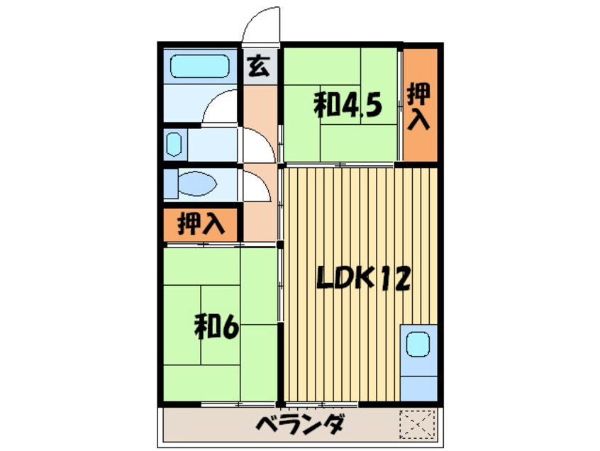 間取図 ガーデンハイツ　ウエムラ