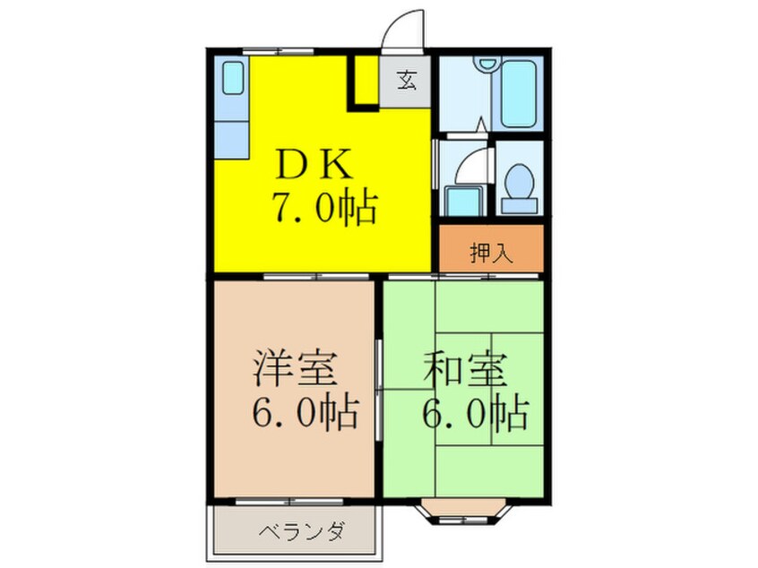 間取図 二階堂ハイツＡ棟