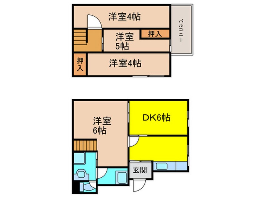 間取図 平井1丁目貸家