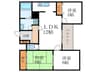 レヴィア北白川 3LDKの間取り
