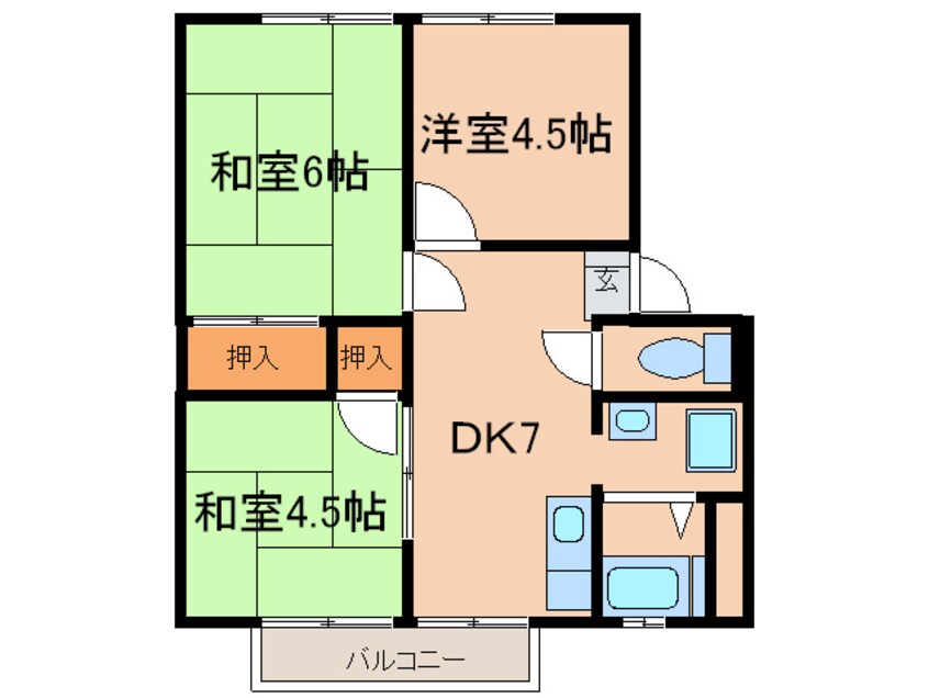 間取図 サンシティ海山Ａ棟