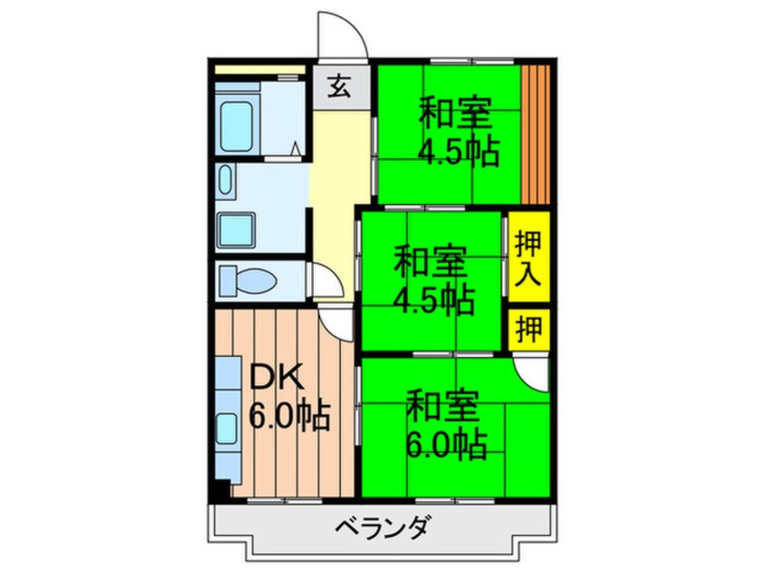 間取図 マンション長沢