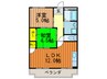 マンション長沢 2LDKの間取り