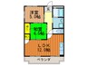 マンション長沢 2LDKの間取り