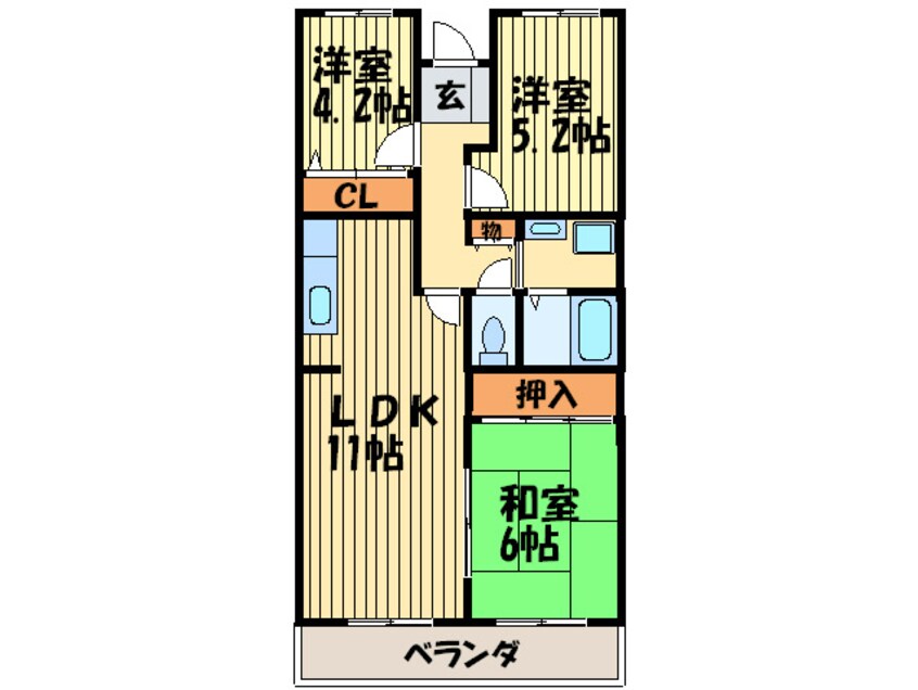 間取図 クレセントＯＳⅡ