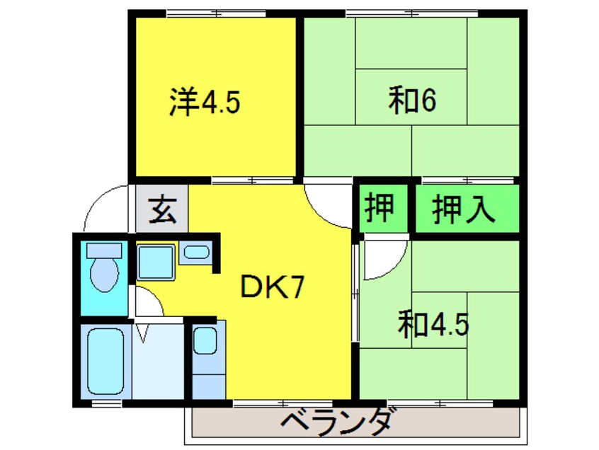 間取図 サンシティ海山Ｂ棟