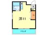 六甲ガーデン 1Rの間取り
