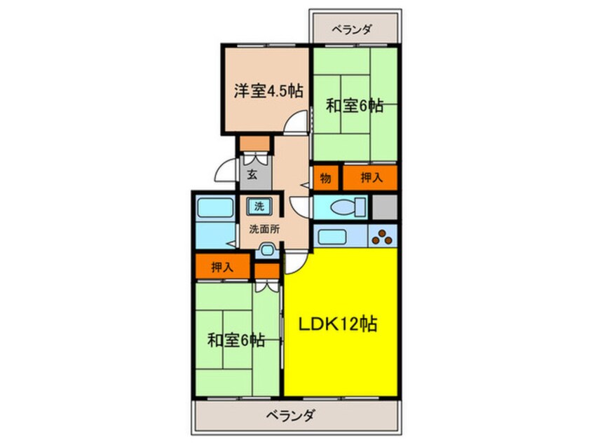 間取図 フォルク北千里Ｇ棟