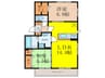 La Luce YAMATE　 2LDKの間取り