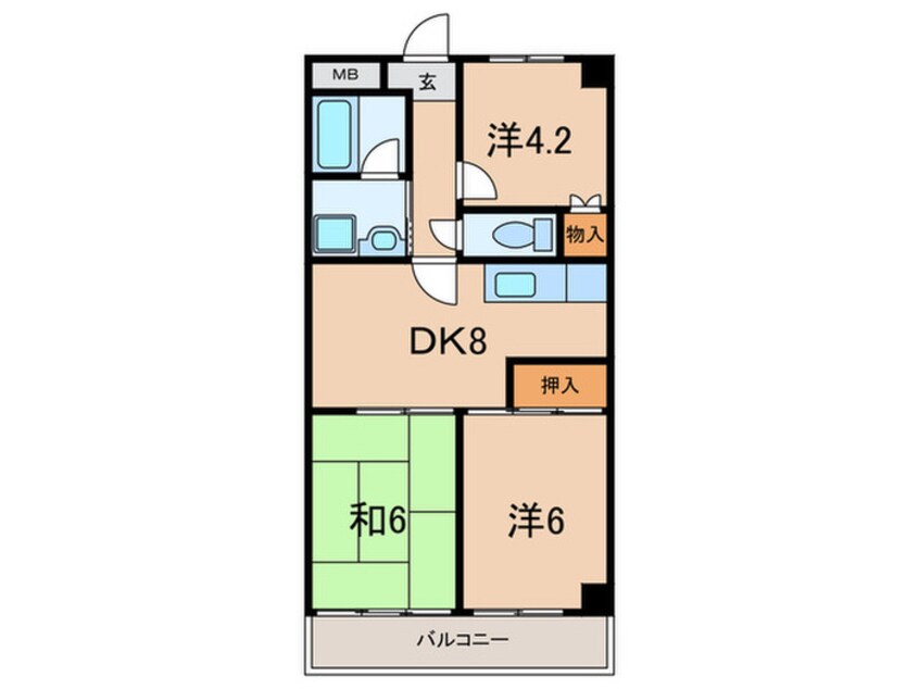 間取図 サンパーク鈴蘭