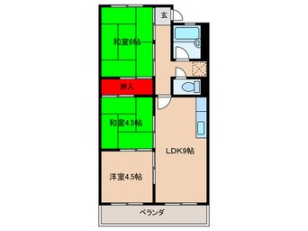 間取図 箕面パークヴィラ東棟