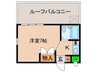 CIEUX 京都 1Kの間取り