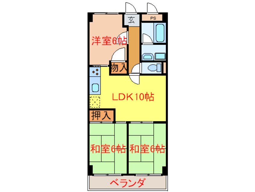 間取図 パ－ルハイツ２１