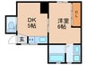 レアル塚本 1DKの間取り