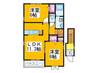 間取図 ブル－メ
