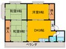 南海北マンション 3DKの間取り